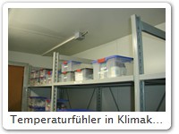 Temperaturfühler in Klimakammer
