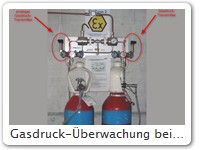 Gasdruck-Überwachung bei der Interlabor Belp AG
Die Wasserstoffflaschen - Ex-Zone 2!
